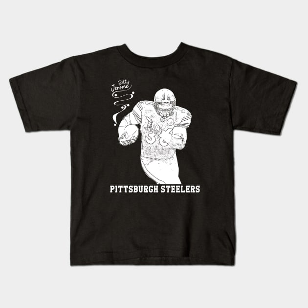 Jerome bettis | White || pittsburgh steelers Kids T-Shirt by Aloenalone